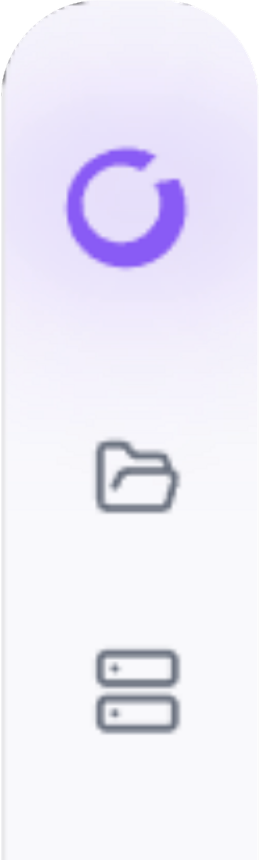 Vantom Mini Mode dock — vertical, always on top, four icons